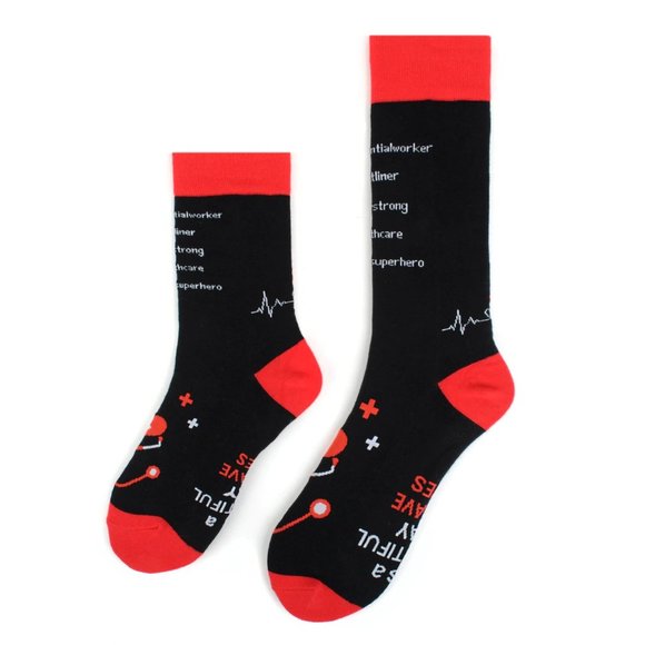 Health Care Heroes-Saving Lives- Novelty Socks S/M - Picture 8 of 10
